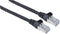 Intellinet 736855 RJ45 Netwerkkabel, patchkabel CAT 6A S/FTP 10.00 m Zwart Folie afscherming, Afscherming gevlochten, H