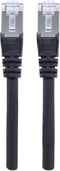 Intellinet 736855 RJ45 Netwerkkabel, patchkabel CAT 6A S/FTP 10.00 m Zwart Folie afscherming, Afscherming gevlochten, H