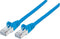 Intellinet 740913 RJ45 Netwerkkabel, patchkabel CAT 6A S/FTP 3.00 m Blauw Folie afscherming, Afscherming gevlochten, Af