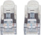Intellinet 740920 RJ45 Netwerkkabel, patchkabel CAT 6A S/FTP 5.00 m Grijs Folie afscherming, Afscherming gevlochten, Af