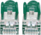 Intellinet 740968 RJ45 Netwerkkabel, patchkabel CAT 6A S/FTP 5.00 m Groen Folie afscherming, Afscherming gevlochten, Af