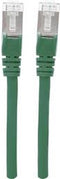 Intellinet 740968 RJ45 Netwerkkabel, patchkabel CAT 6A S/FTP 5.00 m Groen Folie afscherming, Afscherming gevlochten, Af