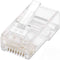 Intellinet Intellinet verpakking van 100 stuks Cat5e modulaire RJ45-stekker UTP 2-voudige klem voor gevlochten draad 10