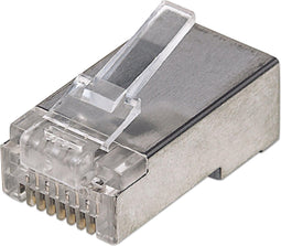 Intellinet Intellinet verpakking van 100 stuks Cat5e modulaire RJ45-stekkers STP 2-voudige klem voor gevlochten draad 1