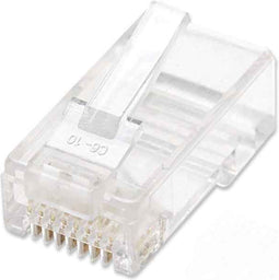 Intellinet Intellinet verpakking van 100 stuks Cat5e modulaire RJ45-stekkers UTP 3-voudige klem voor massieve draad 100