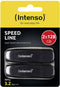 Intenso 128GB Speed Line double pack USB-stick Retail 128 GB Zwart 3533495 USB-A