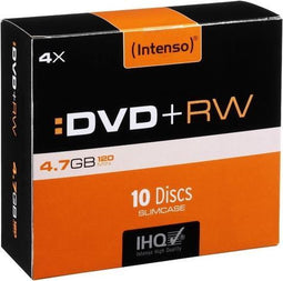 Intenso 4211632 DVD+RW disc 4.7 GB 10 stuk(s) Slimcase Herschrijfbaar