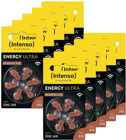 Intenso Batterij voor hoortoestel PR41-312 1.45 V 60 stuk(s) 148 mAh Zink-lucht 7504436MP