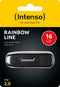 (Intenso) Rainbow Line USB stick - 16GB - USB 2.0 - zwart