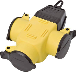 interBär 9007-006.01 3-voudige koppeling Rubber 230 V Geel IP44