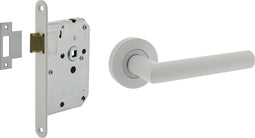 Intersteel Deurbeslag set loopslot wit met deurkruk Bastian wit