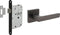 Intersteel Deurbeslag set loopslot zwart met deurkruk Hera antraciet grijs