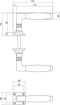 Intersteel Deurbeslag set toiletslot 63/8 rvs met deurkruk Ton basic en WC-sluiting nikkel