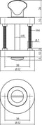 Intersteel Deurbeslag set toiletslot 63/8mm wit met deurkruk Bastian en WC-sluiting wit