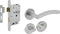 Intersteel Deurbeslag set toiletslot 63/8mm wit met deurkruk Lisa/90° basic en WC-sluiting rvs