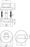 Intersteel Deurbeslag set toiletslot 63/8mm wit met deurkruk Lisa/90° basic en WC-sluiting rvs