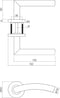 Intersteel Deurbeslag set toiletslot 63/8mm wit met deurkruk Lisa/90° basic en WC-sluiting rvs