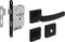 Intersteel Deurbeslag set toiletslot 63/8mm zwart met deurkruk Denham en WC-sluiting zwart