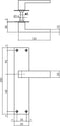 Intersteel Deurkruk Amsterdam met schild 250x55x2mm blind zwart