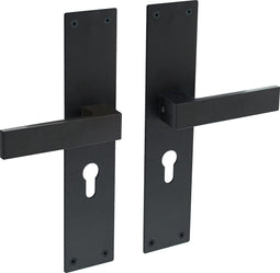 Intersteel Deurkruk Amsterdam met schild 250x55x2mm profielcilindergat 55mm zwart