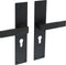 Intersteel Deurkruk Amsterdam met schild 250x55x2mm profielcilindergat 55mm zwart