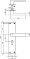 Intersteel Deurkruk Amsterdam met schild 250x55x2mm profielcilindergat 55mm zwart