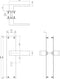 Intersteel Deurkruk Amsterdam met schild 250x55x2mm sleutelgat 56mm zwart