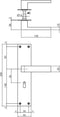 Intersteel Deurkruk Amsterdam met schild 250x55x2mm sleutelgat 56mm zwart