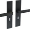 Intersteel Deurkruk Amsterdam met schild 250x55x2mm sleutelgat 56mm zwart