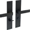 Intersteel Deurkruk Amsterdam met schild 250x55x2mm WC63/8 zwart