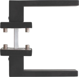 Intersteel Deurkruk Amsterdam op vierkante massieve rozet 53x53x10 mm rvs zwart achterdeurbeslag