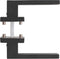 Intersteel Deurkruk Amsterdam op vierkante massieve rozet 53x53x10 mm rvs zwart achterdeurbeslag