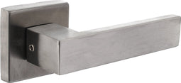 Intersteel Deurkruk Amsterdam op vierkante massieve rozet 53x53x10 mm rvs geborsteld achterdeurbeslag