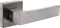 Intersteel Deurkruk Amsterdam op vierkante massieve rozet 53x53x10 mm rvs geborsteld achterdeurbeslag