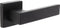 Intersteel Deurkruk Amsterdam op vierkante massieve rozet 53x53x10 mm rvs zwart achterdeurbeslag