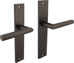 Intersteel Deurkruk Bastian op schild 245x45 mm blind antracietgrijs