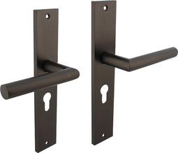 Intersteel Deurkruk Bastian op schild 245x45 mm profielcilindergat 55 mm antracietgrijs
