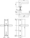 Intersteel Deurkruk Bastian op schild 245x45 mm profielcilindergat 72 mm antracietgrijs