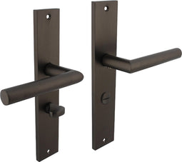 Intersteel Deurkruk Bastian op schild 245x45 mm WC63/8 mm antracietgrijs
