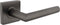 Intersteel Deurkruk Bastian op vierkante rozet 55x55x10mm antracietgrijs