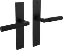 Intersteel Deurkruk Bau-Stil op schild 245x45 mm blind mat zwart