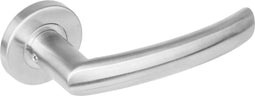Intersteel Deurkruk Blok op rozet met 7 mm nok rvs geborsteld