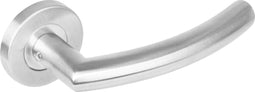 Intersteel Deurkruk Half Rond 90° op rozet rvs geborsteld