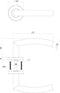 Intersteel Deurkruk Half Rond 90° op rozet rvs geborsteld