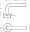 Intersteel Deurkruk Half Rond 90° op rozet rvs geborsteld