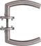 Intersteel Deurkruk Half Rond 90° op rozet rvs geborsteld