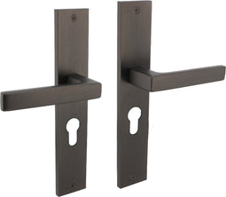 Intersteel Deurkruk Hera op schild 245x45 mm profielcilindergat 55 mm antracietgrijs