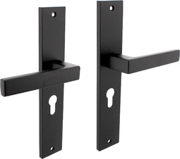Intersteel Deurkruk Hera op schild 245x45 mm profielcilindergat 55 mm mat zwart