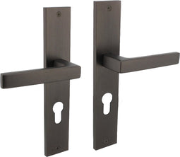 Intersteel Deurkruk Hera op schild 245x45 mm profielcilindergat 72 mm antracietgrijs