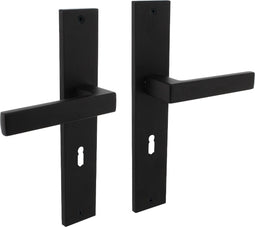 Intersteel Deurkruk Hera op schild 245x45 mm sleutelgat 56 mm mat zwart